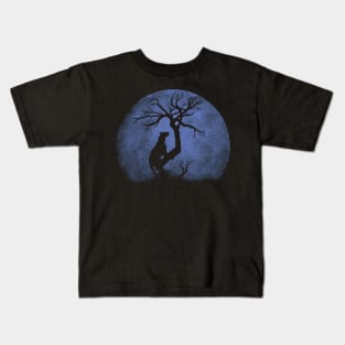 leopard on a tree. moon Kids T-Shirt